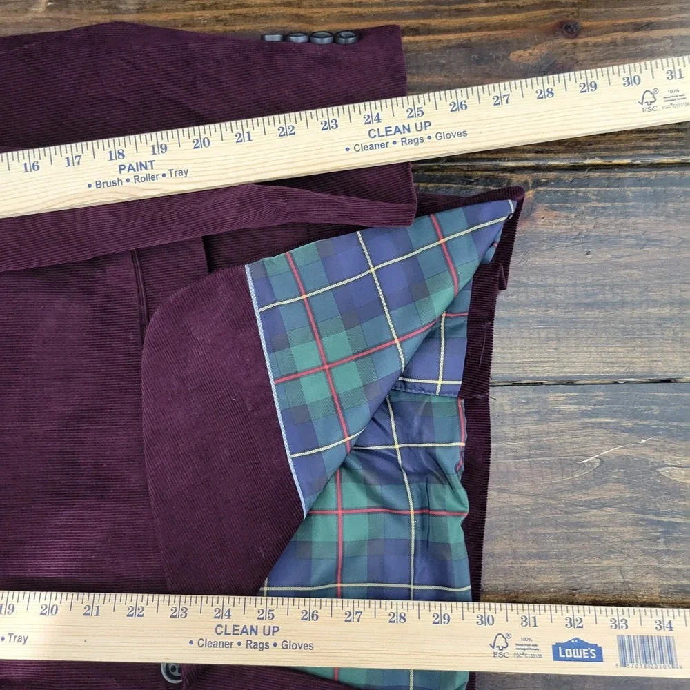 U.S POLO ASSN Men's Sport Coat Blazer‎ Two Button Burgundy Corudory 44R